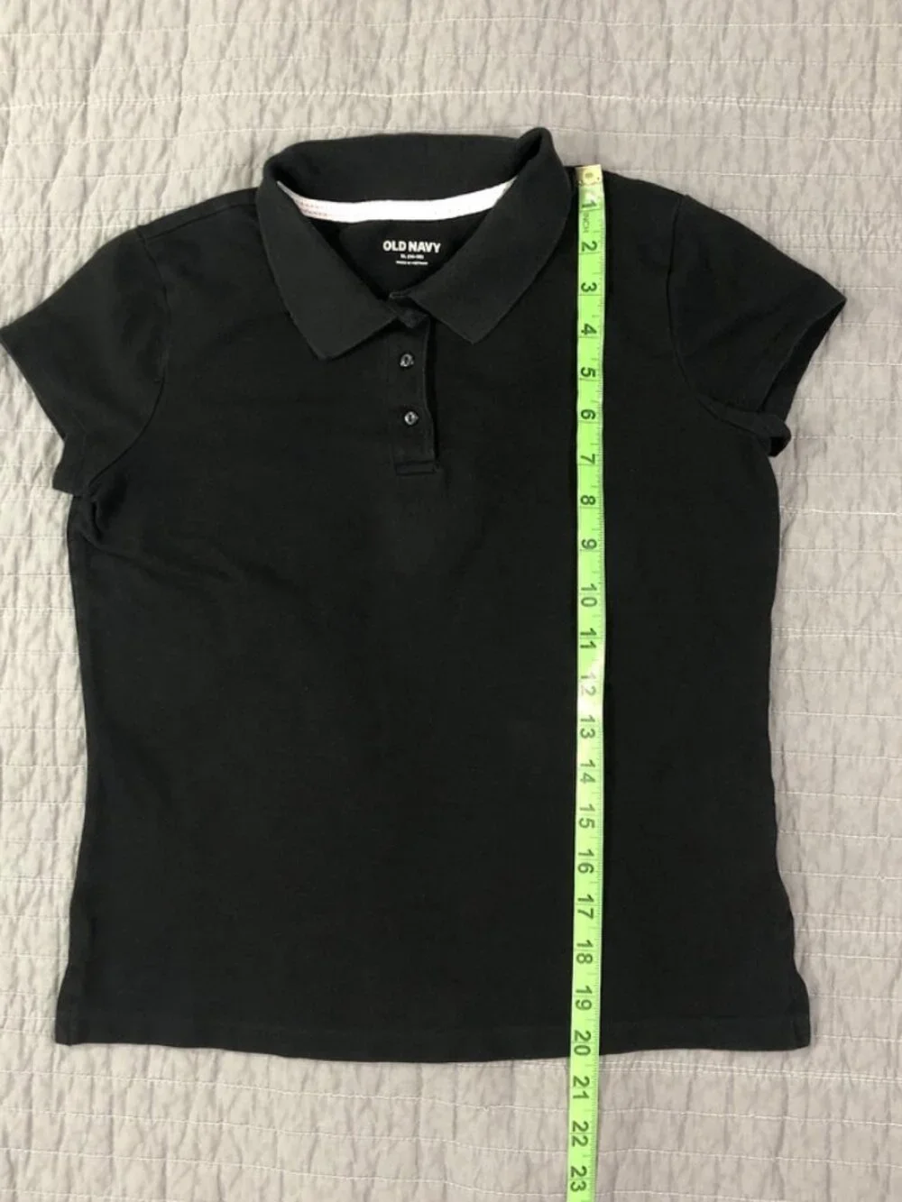 4/$15 Old Navy Polo Shirt Girl XL 14-16 Black Classic School Preppy
